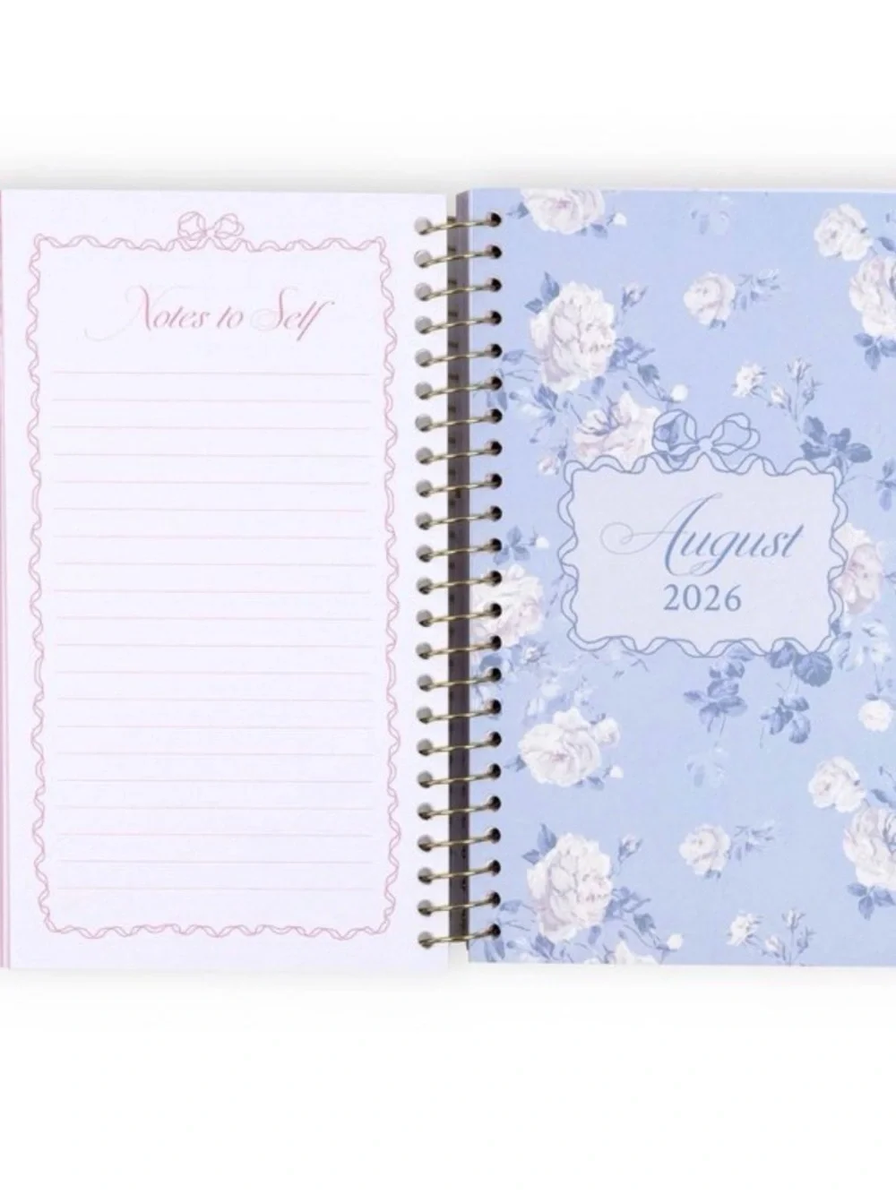 LoveShackFancy x Yoobi Pink Floral Planner 5”x8” Gold Foil Accent-2026-2027